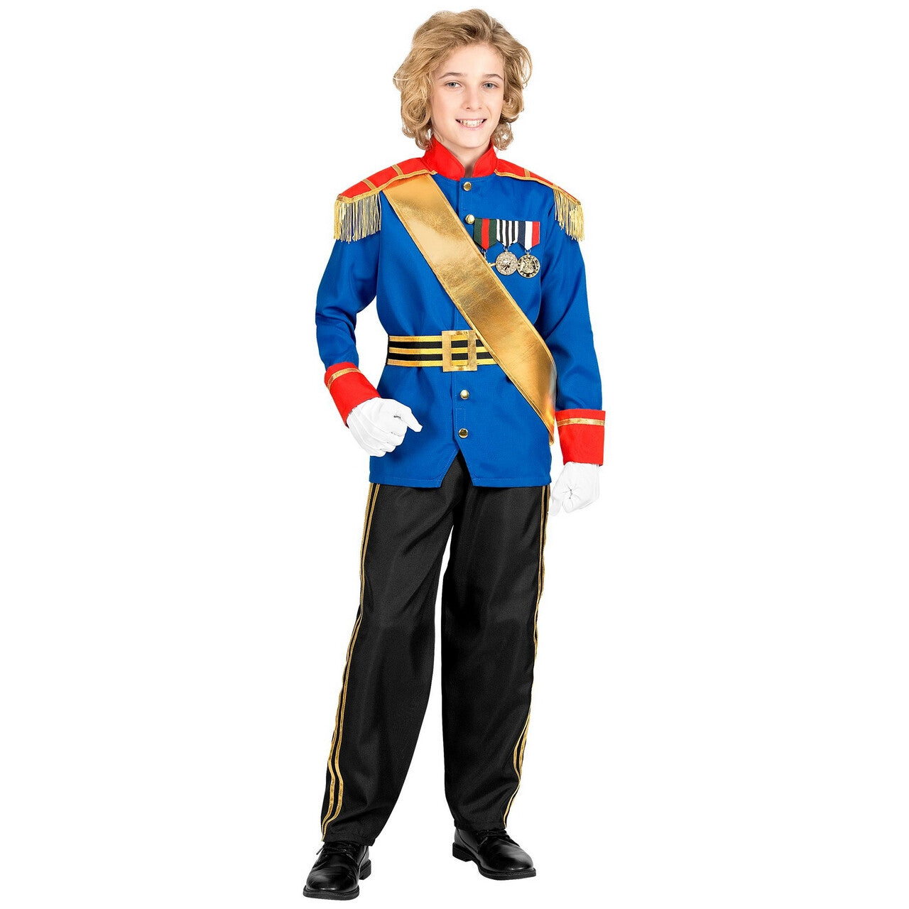 Op deze afbeelding zie je een Kostuums, van het merk Widmann. Charmante Prins Sprookjes Koninkrijk Jongen Kostuum