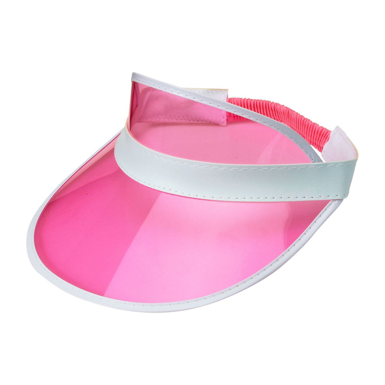 Op deze afbeelding zie je een Accessoires, van het merk Widmann. Zonneklep Jaren 80 Roze