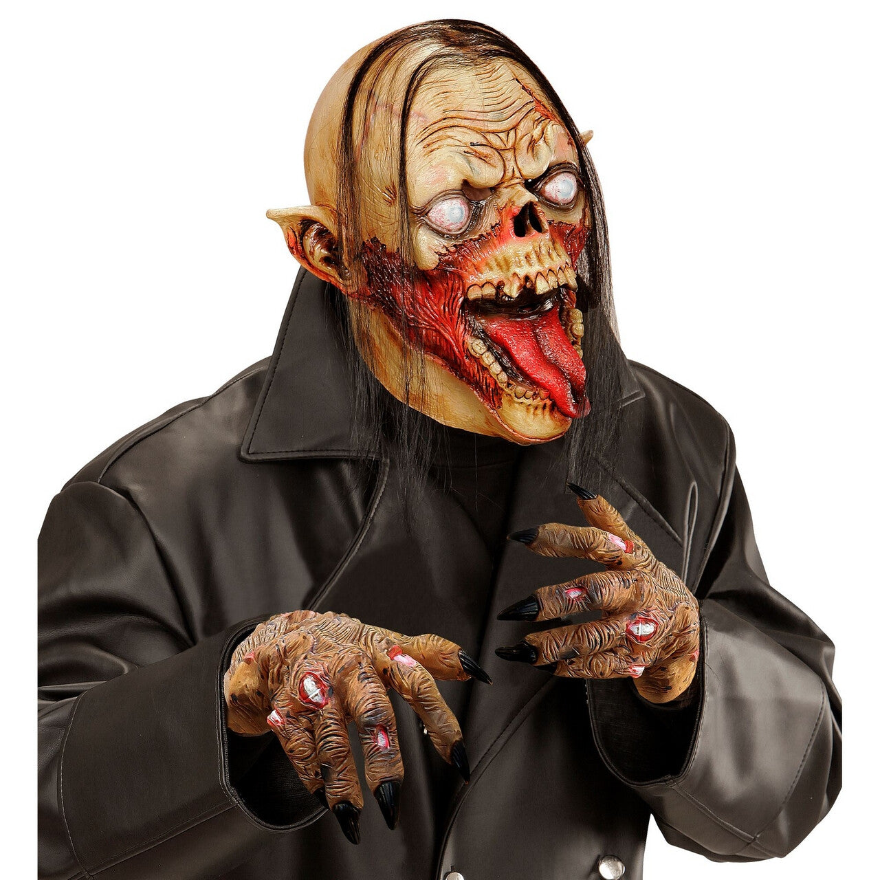 Op deze afbeelding zie je een Accessoires, van het merk Widmann. Horror Handschoenen Zombie Klauwen