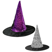 Op deze afbeelding zie je een Accessoires, van het merk Widmann. Omkeerbare Heksenhoed Paars En Zilver