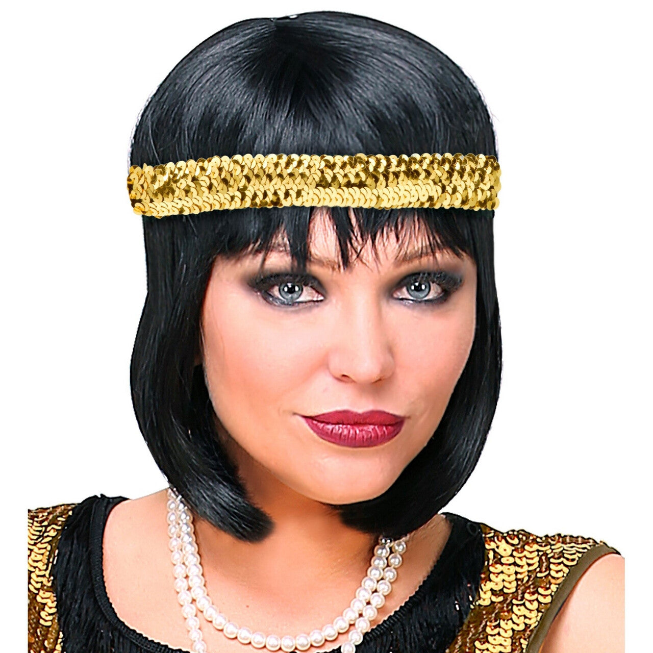 Op deze afbeelding zie je een Accessoires, van het merk Widmann. Hoofdband Gouden Lovertjes