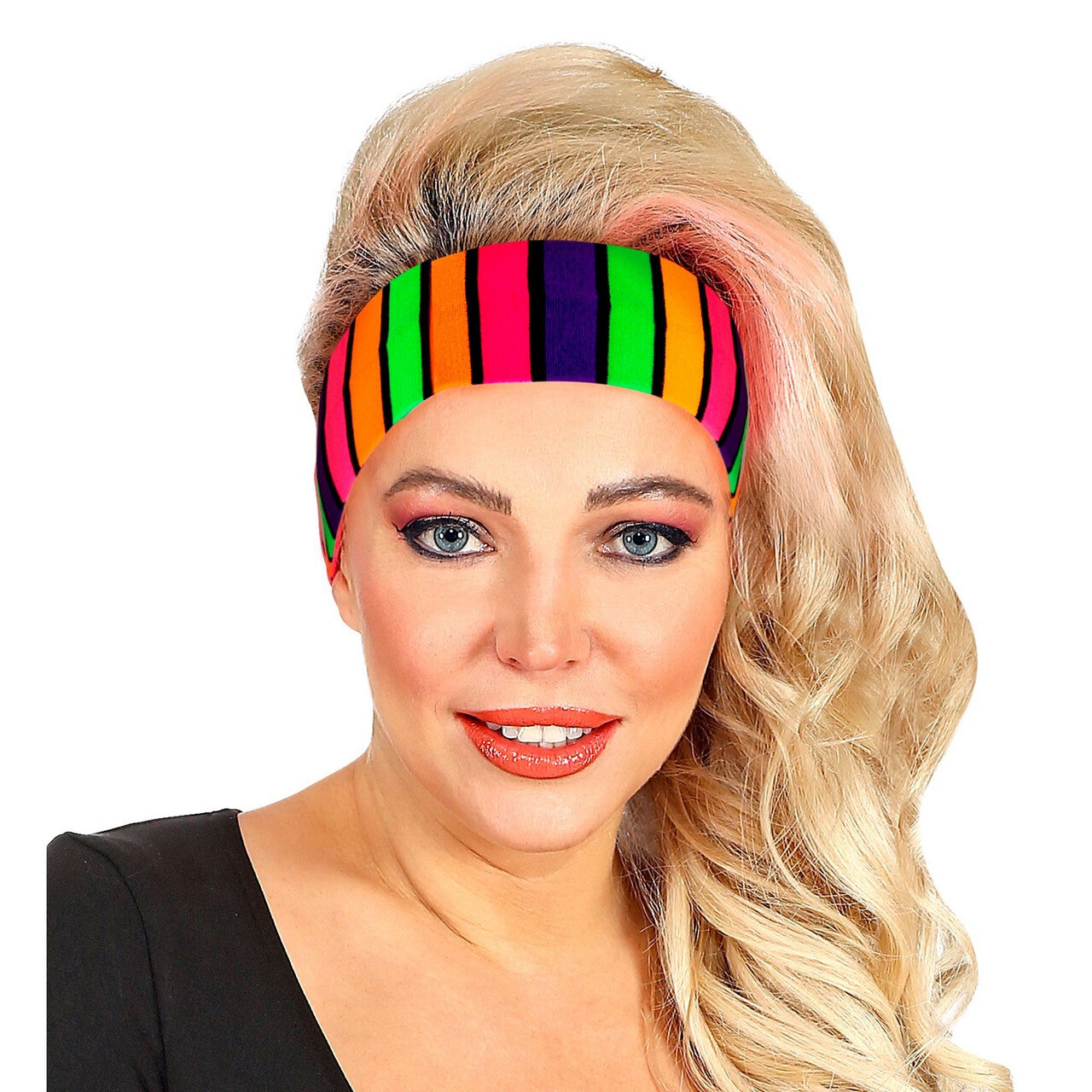 Op deze afbeelding zie je een Accessoires, van het merk Widmann. Neon Aerobics Hoofdband 80s