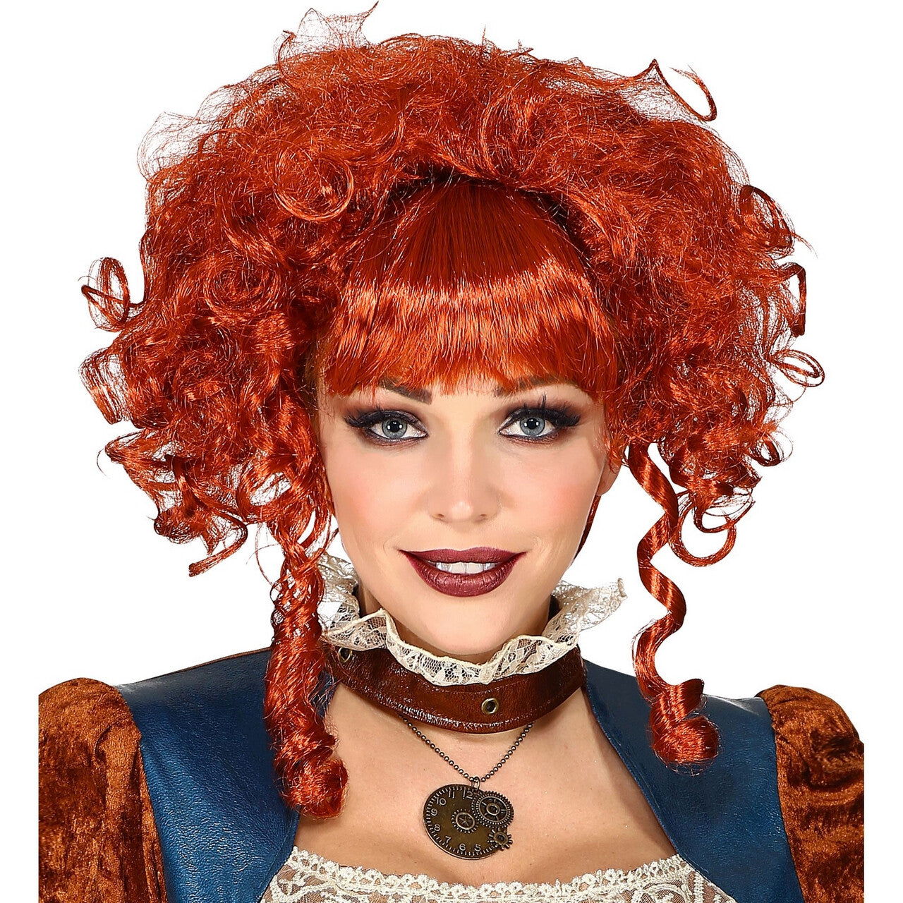 Op deze afbeelding zie je een Accessoires, van het merk Widmann. Pruik Steampunk Victoriaans