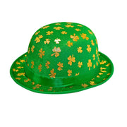 Op deze afbeelding zie je een Accessoires, van het merk Widmann. Bolhoed Met Gouden Klavertjes Vier St.patricks Day