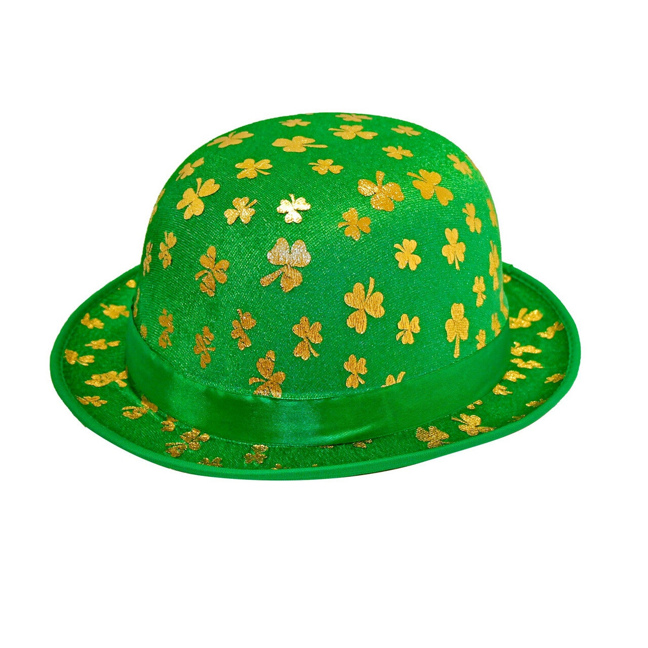 Op deze afbeelding zie je een Accessoires, van het merk Widmann. Bolhoed Met Gouden Klavertjes Vier St.patricks Day