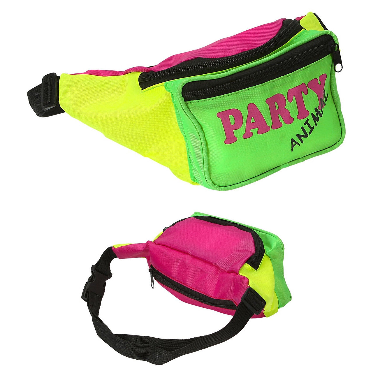 Op deze afbeelding zie je een Accessoires, van het merk Widmann. Jaren 80 Heuptasje Neon Kleuren
