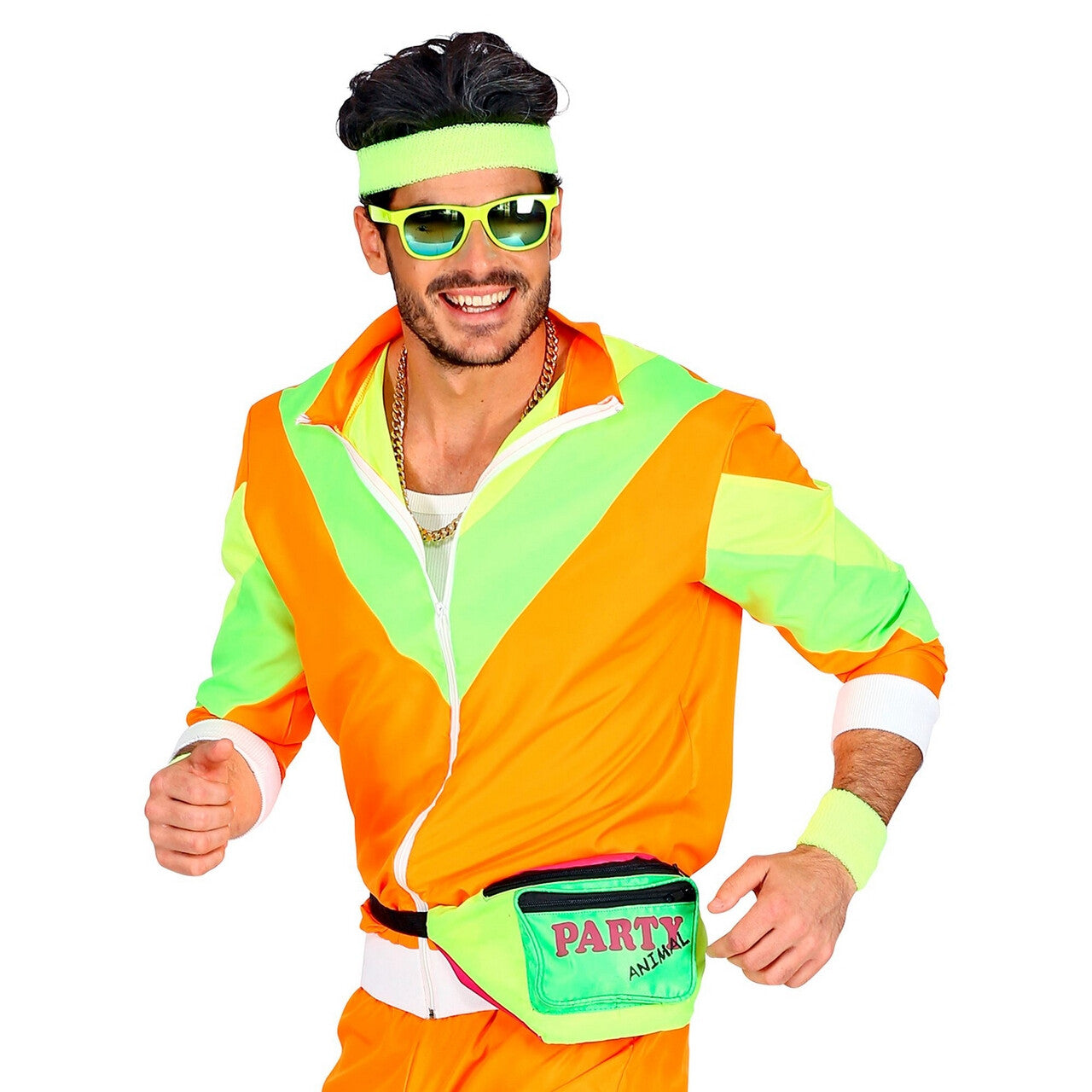 Op deze afbeelding zie je een Accessoires, van het merk Widmann. Jaren 80 Heuptasje Neon Kleuren