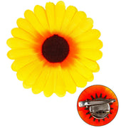 Op deze afbeelding zie je een Accessoires, van het merk Widmann. Haarclip En Speld Zonnebloem