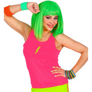 Op deze afbeelding zie je een Kostuums, van het merk Widmann. Tanktop Neon Roze Vrouw