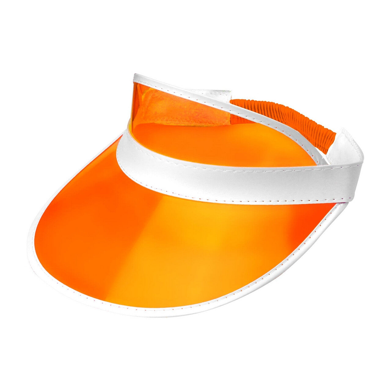 Op deze afbeelding zie je een Accessoires, van het merk Widmann. Zonneklep Jaren 80 Oranje