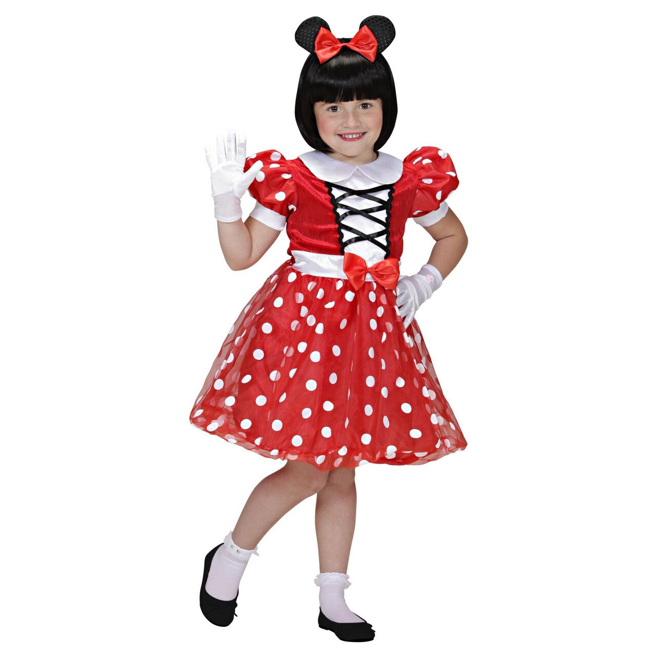 Op deze afbeelding zie je een Kostuums, van het merk Widmann. Minnie Vriendinnetje Van Mickey Muis Meisje Kostuum