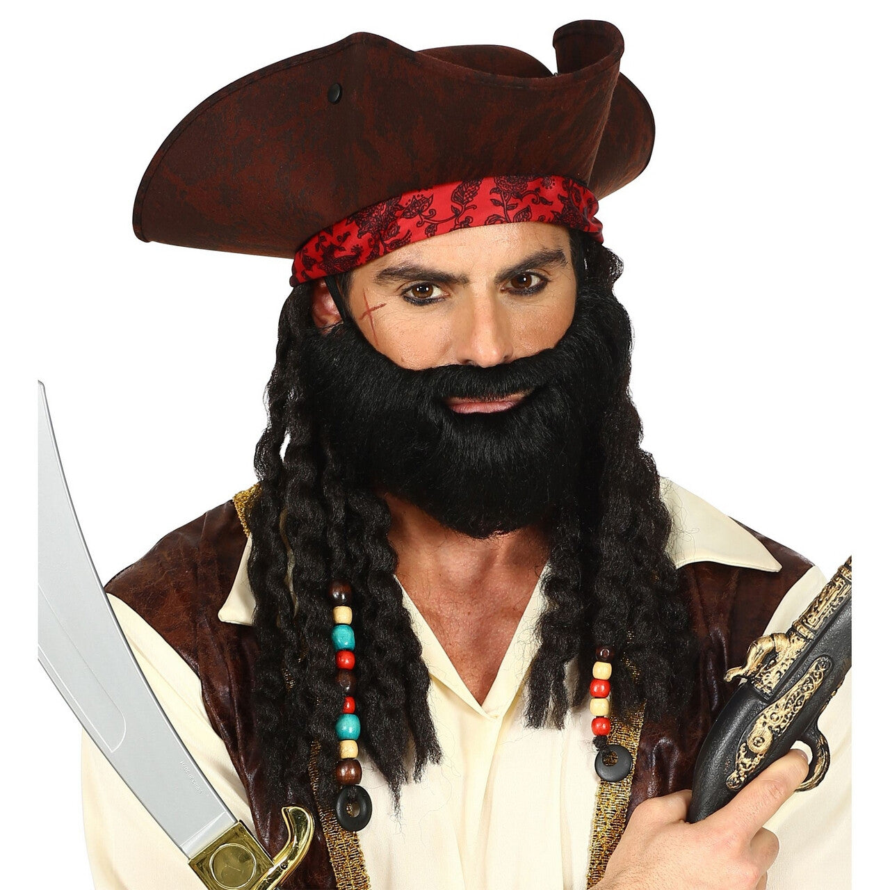Op deze afbeelding zie je een Accessoires, van het merk Widmann. Volle Baard Met Snor Zwart