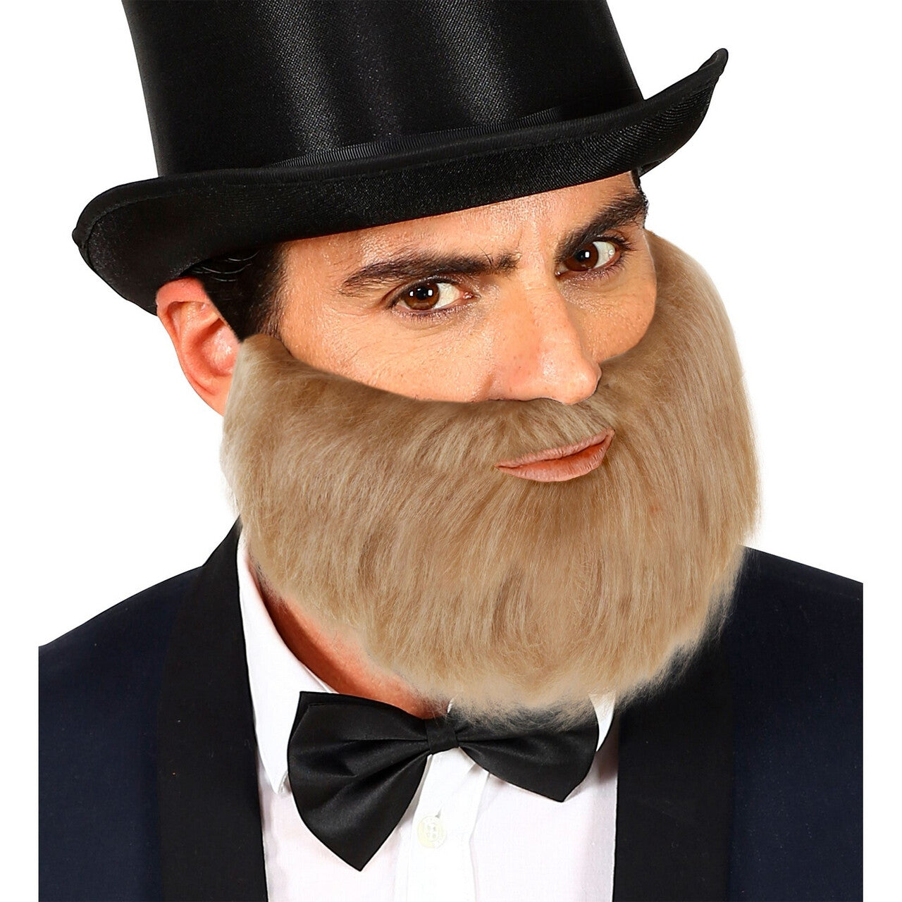 Op deze afbeelding zie je een Accessoires, van het merk Widmann. Volle Baard Met Snor Lichtbruin