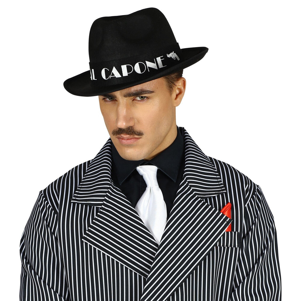Op deze afbeelding zie je een Accessoires, van het merk Widmann. Gangster Hoed Zwart Al Capone