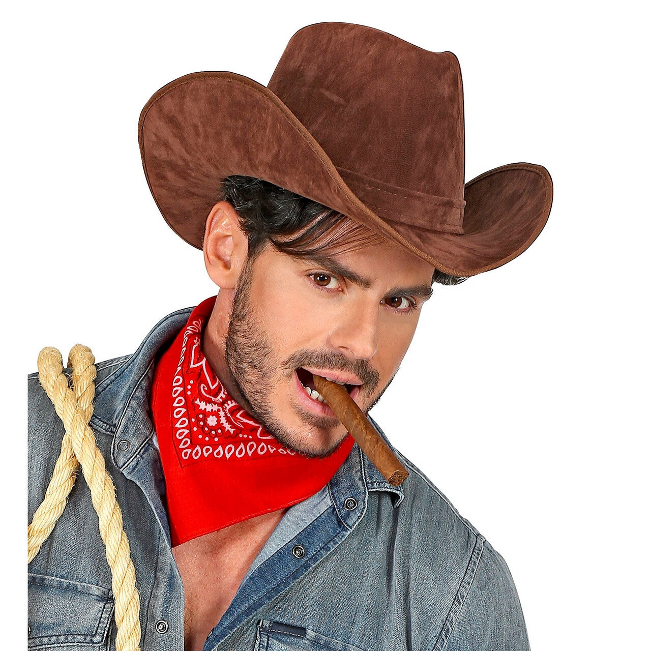 Op deze afbeelding zie je een Accessoires, van het merk Widmann. Cowboyhoed Utah Suede Look