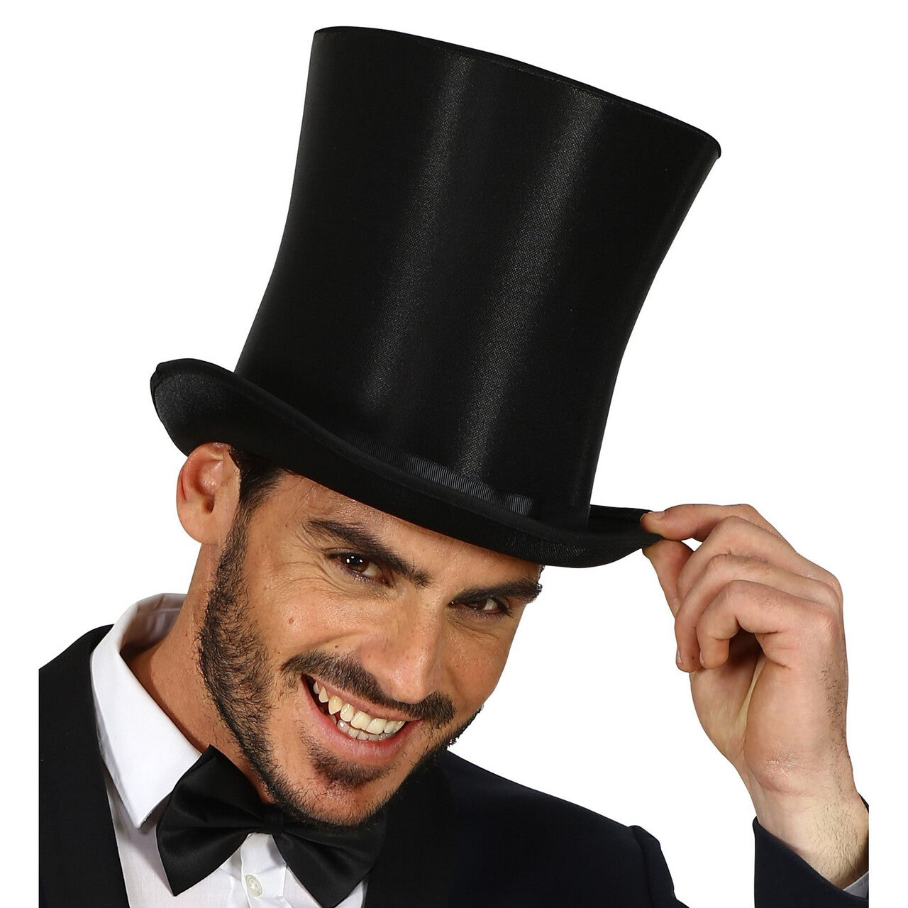 Op deze afbeelding zie je een Accessoires, van het merk Widmann. Chique Hoge Hoed Dressuur Ruiter Ankie