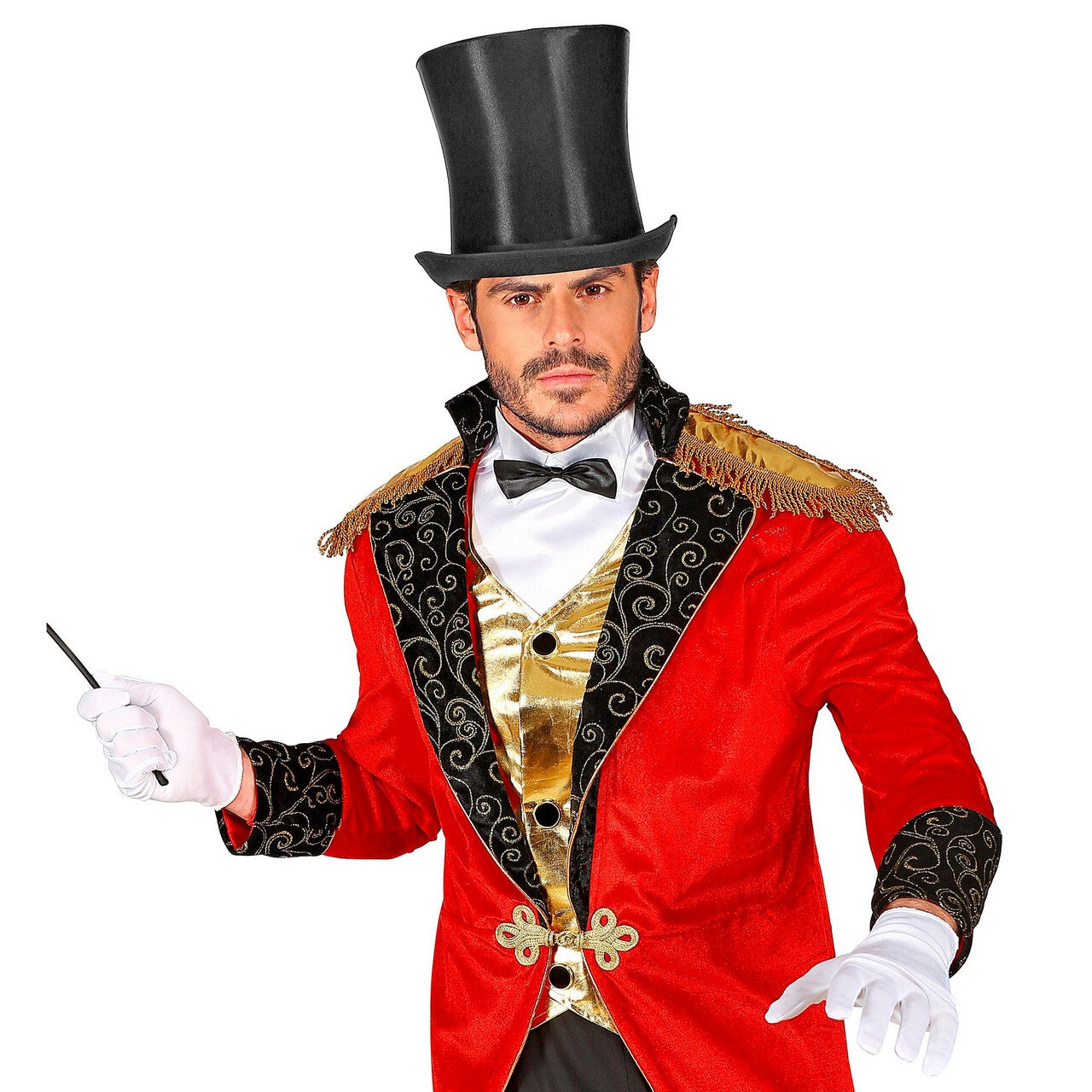 Op deze afbeelding zie je een Accessoires, van het merk Widmann. Chique Hoge Hoed Dressuur Ruiter Ankie