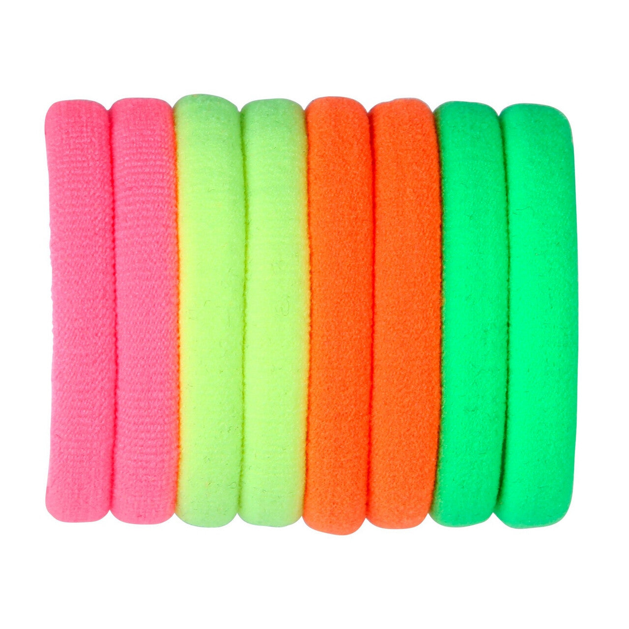 Op deze afbeelding zie je een Accessoires, van het merk Widmann. 8 Haarbandjes Verschillende Neon Kleuren