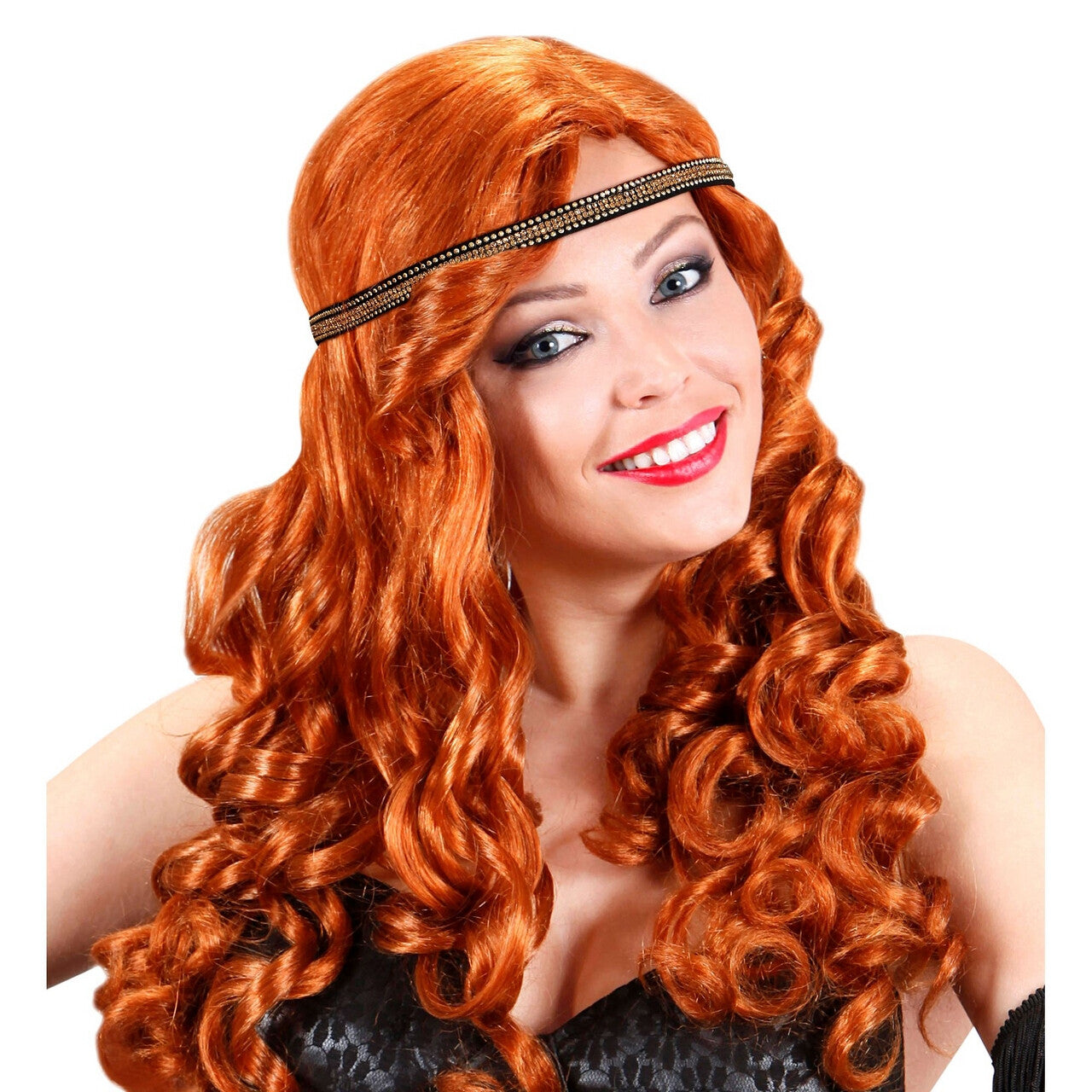 Op deze afbeelding zie je een Accessoires, van het merk Widmann. Hoofdband Cabaret Goud
