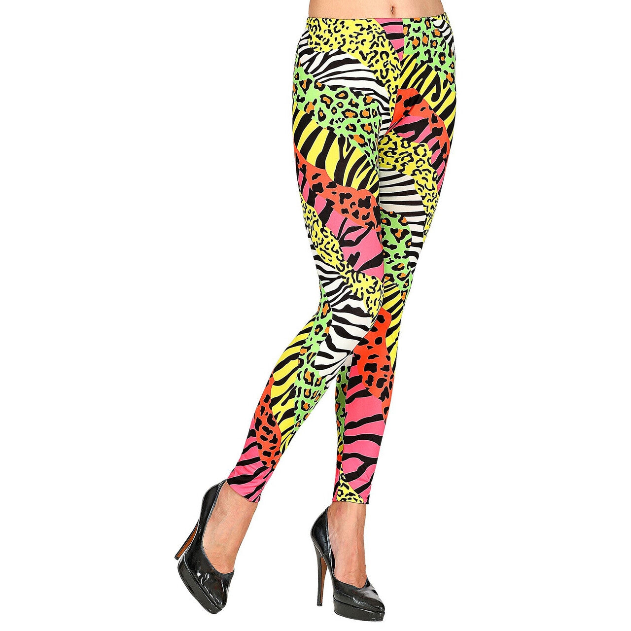 Op deze afbeelding zie je een Accessoires, van het merk Widmann. 80s Legging Jungle Disco
