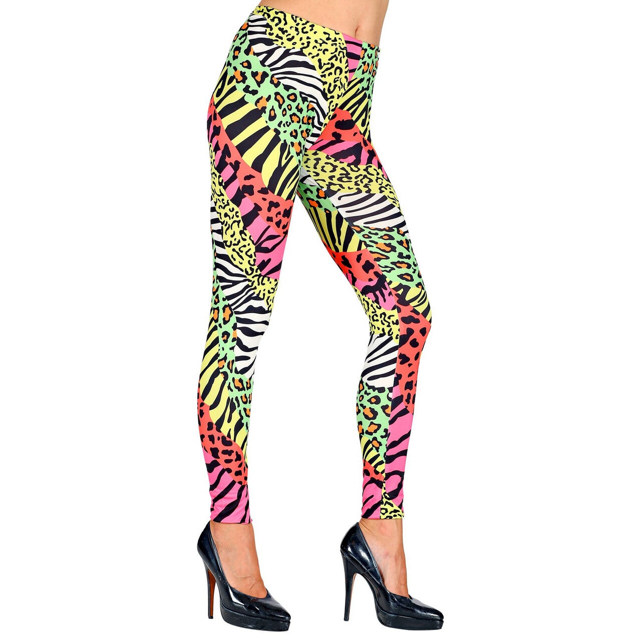Op deze afbeelding zie je een Accessoires, van het merk Widmann. 80s Legging Jungle Disco