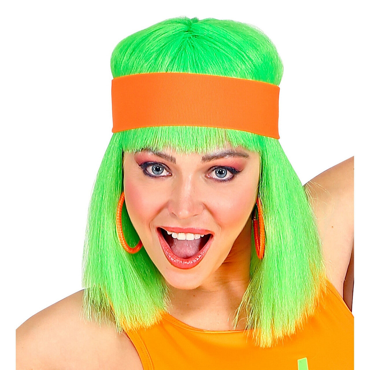 Op deze afbeelding zie je een Accessoires, van het merk Widmann. Jaren 80 Hoofdband Neon Oranje