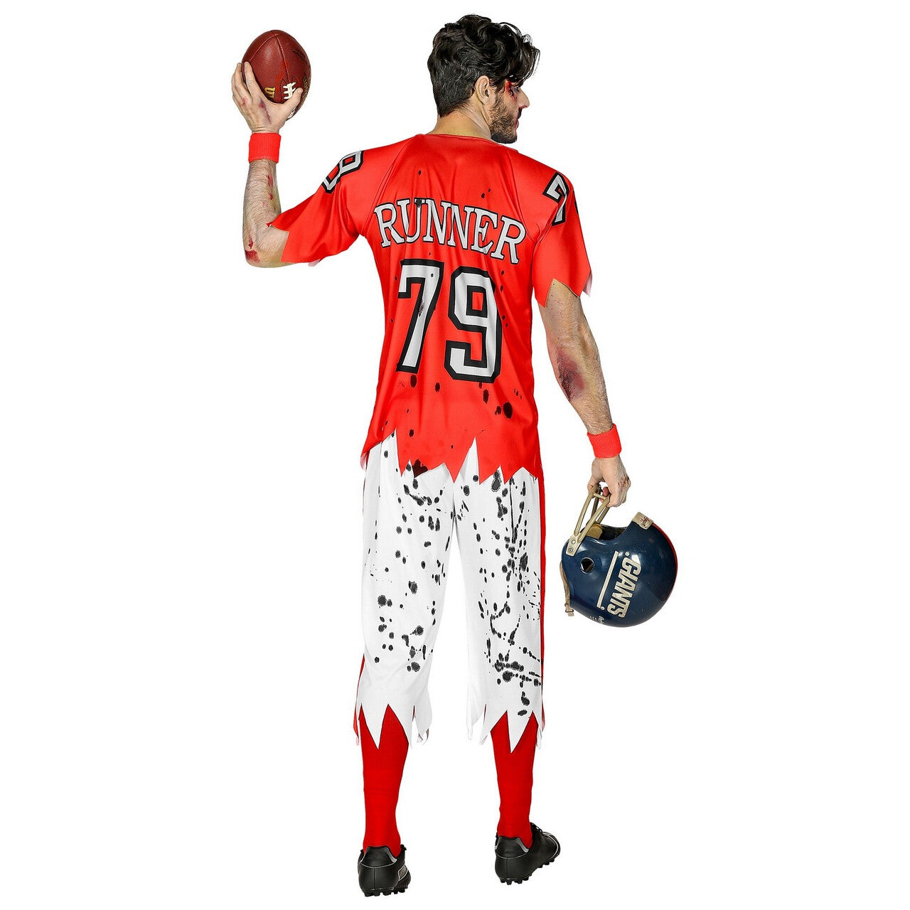 Op deze afbeelding zie je een Kostuums, van het merk Widmann. End Zone Zombie American Football Speler Man Kostuum