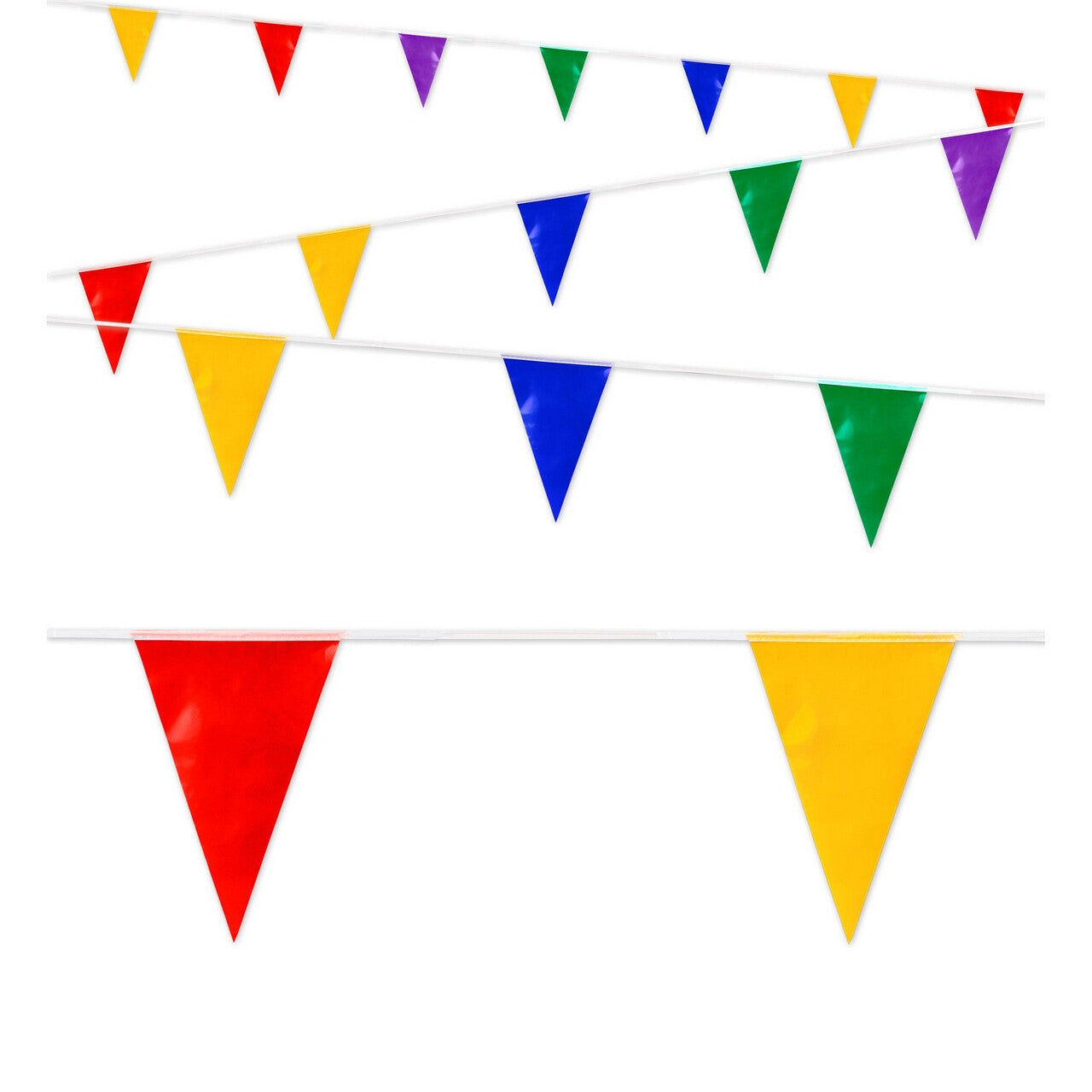 Op deze afbeelding zie je een Decoratie, van het merk Widmann. Feestelijke Vlaggenlijn Meerkleurig 10 Meter