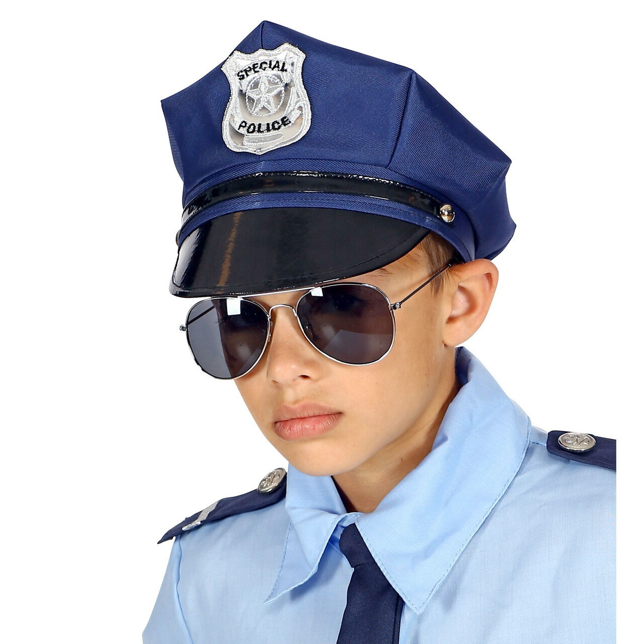 Op deze afbeelding zie je een Accessoires, van het merk Widmann. Verstelbare Politiepet Agenten Korps