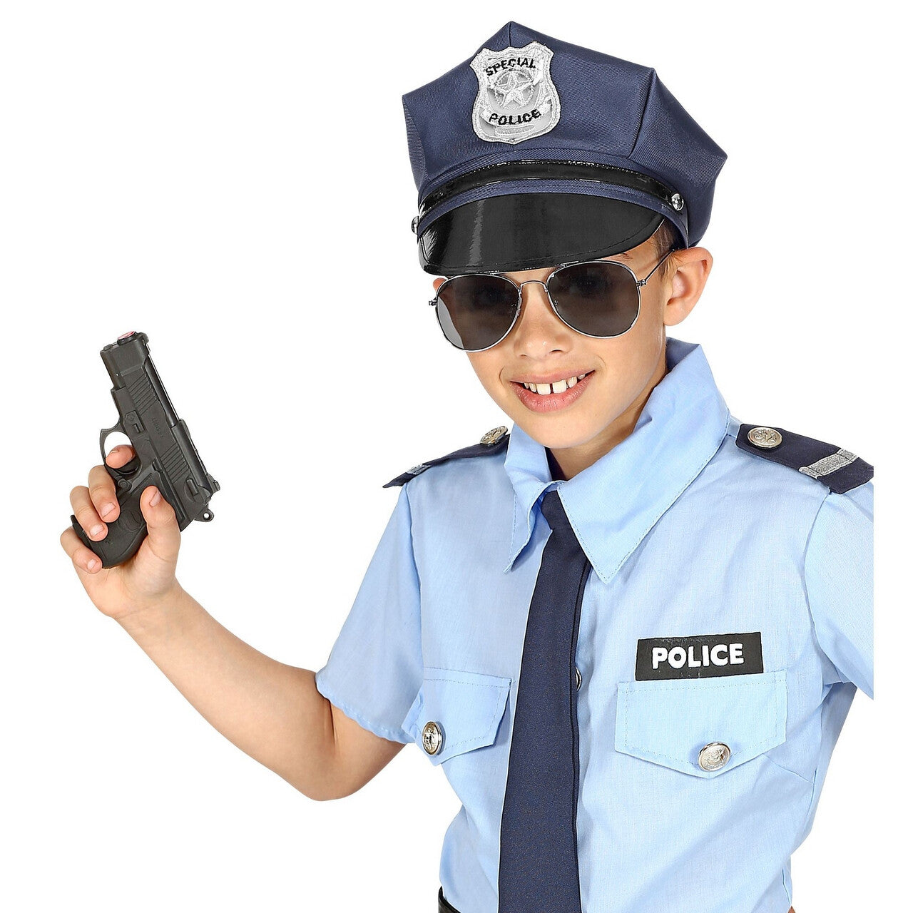 Op deze afbeelding zie je een Accessoires, van het merk Widmann. Verstelbare Politiepet Agenten Korps