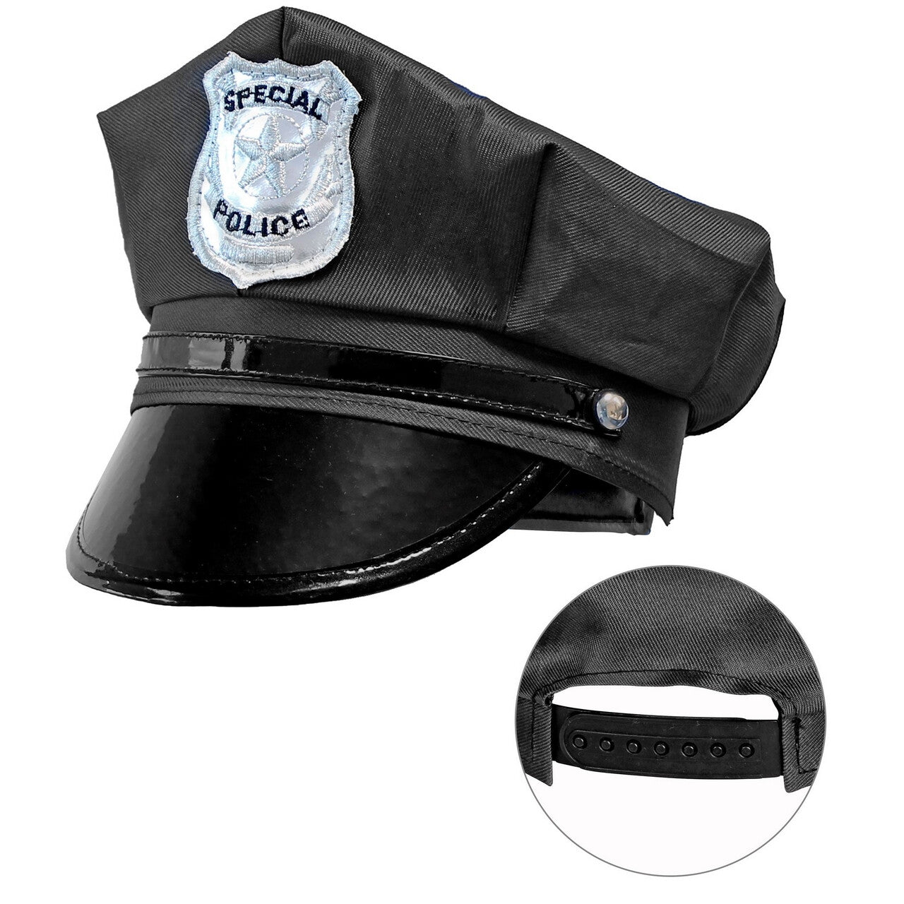 Op deze afbeelding zie je een Accessoires, van het merk Widmann. Verstelbare Politiepet Agenten Korps