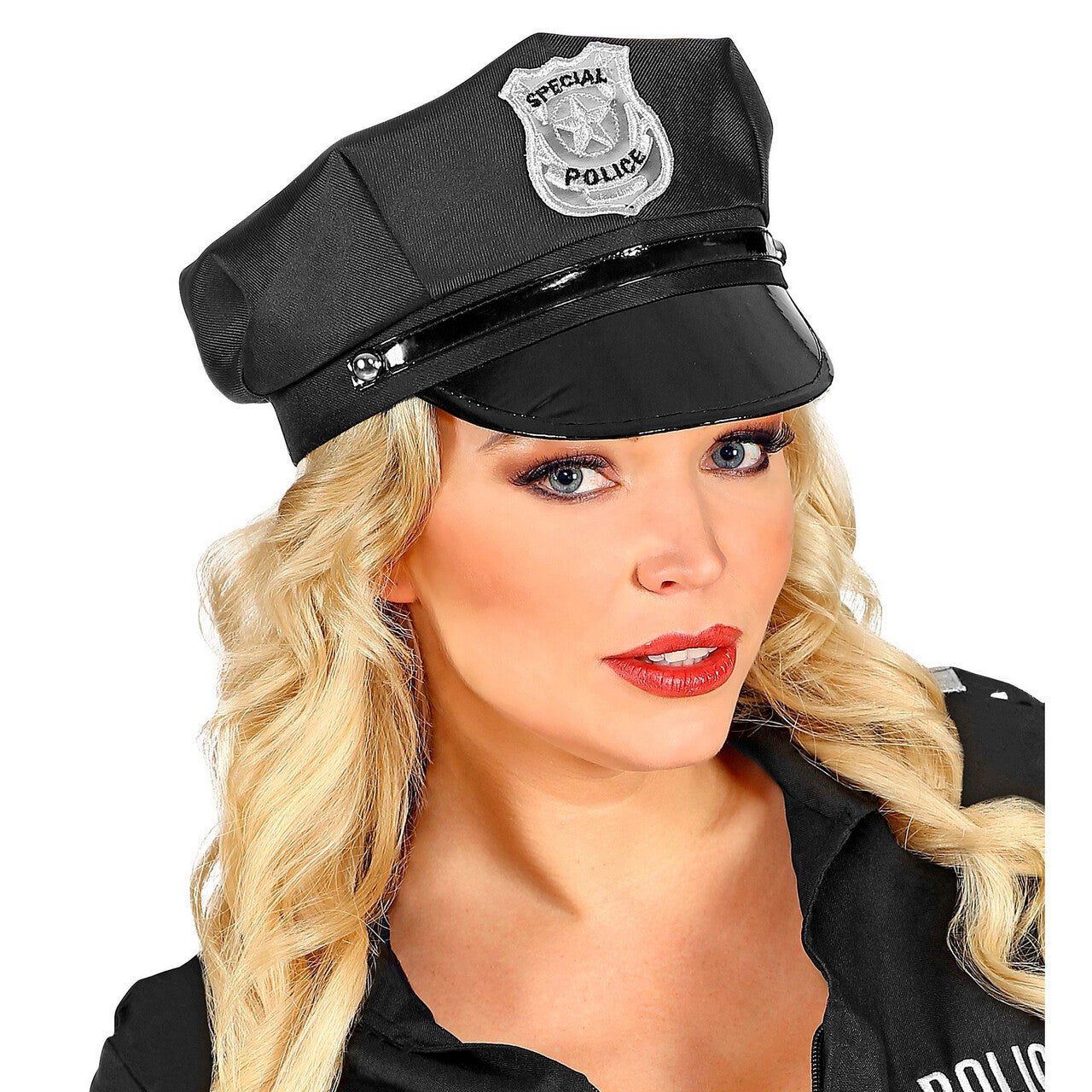 Op deze afbeelding zie je een Accessoires, van het merk Widmann. Verstelbare Politiepet Agenten Korps