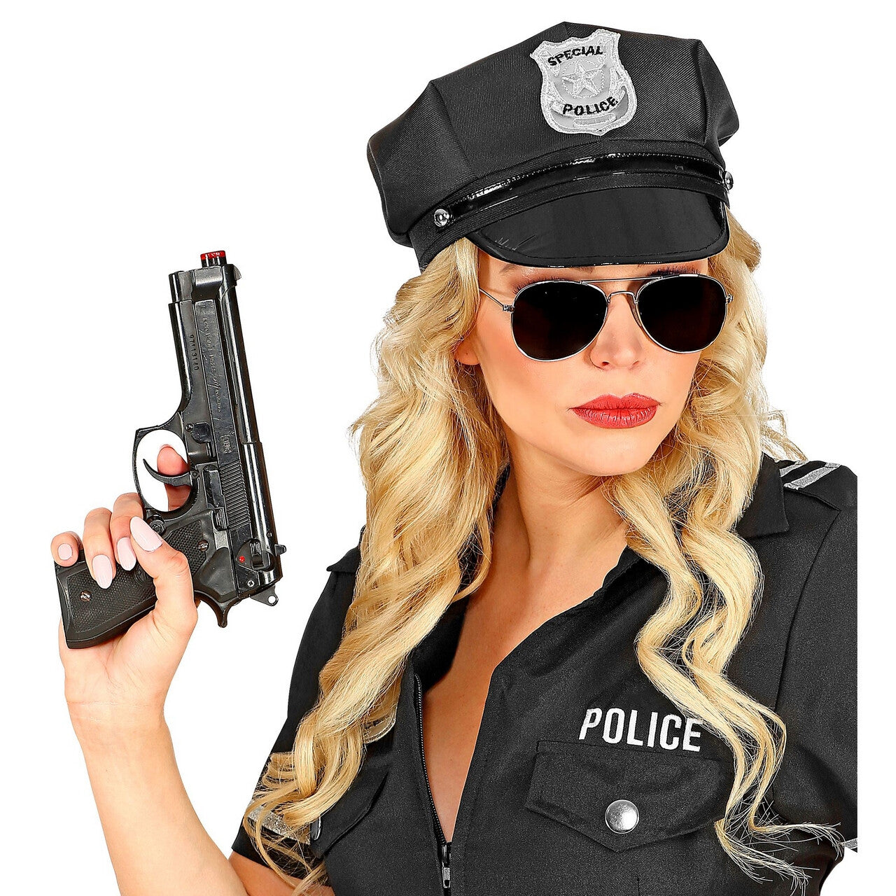 Op deze afbeelding zie je een Accessoires, van het merk Widmann. Verstelbare Politiepet Agenten Korps