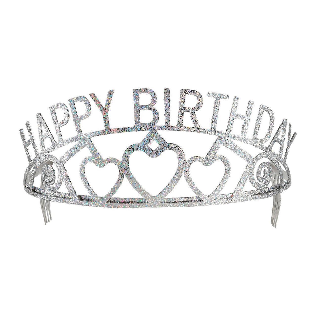 Op deze afbeelding zie je een Accessoires, van het merk Widmann. Tiara Happy Birthday Met Hartjes