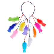 Op deze afbeelding zie je een Accessoires, van het merk Widmann. Hoofdband Hippie Indiaan Meerkleurige Veren