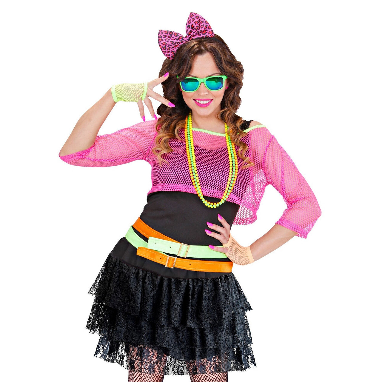 Op deze afbeelding zie je een Kostuums, van het merk Widmann. Kanten Disco Rok Zwart Vrouw