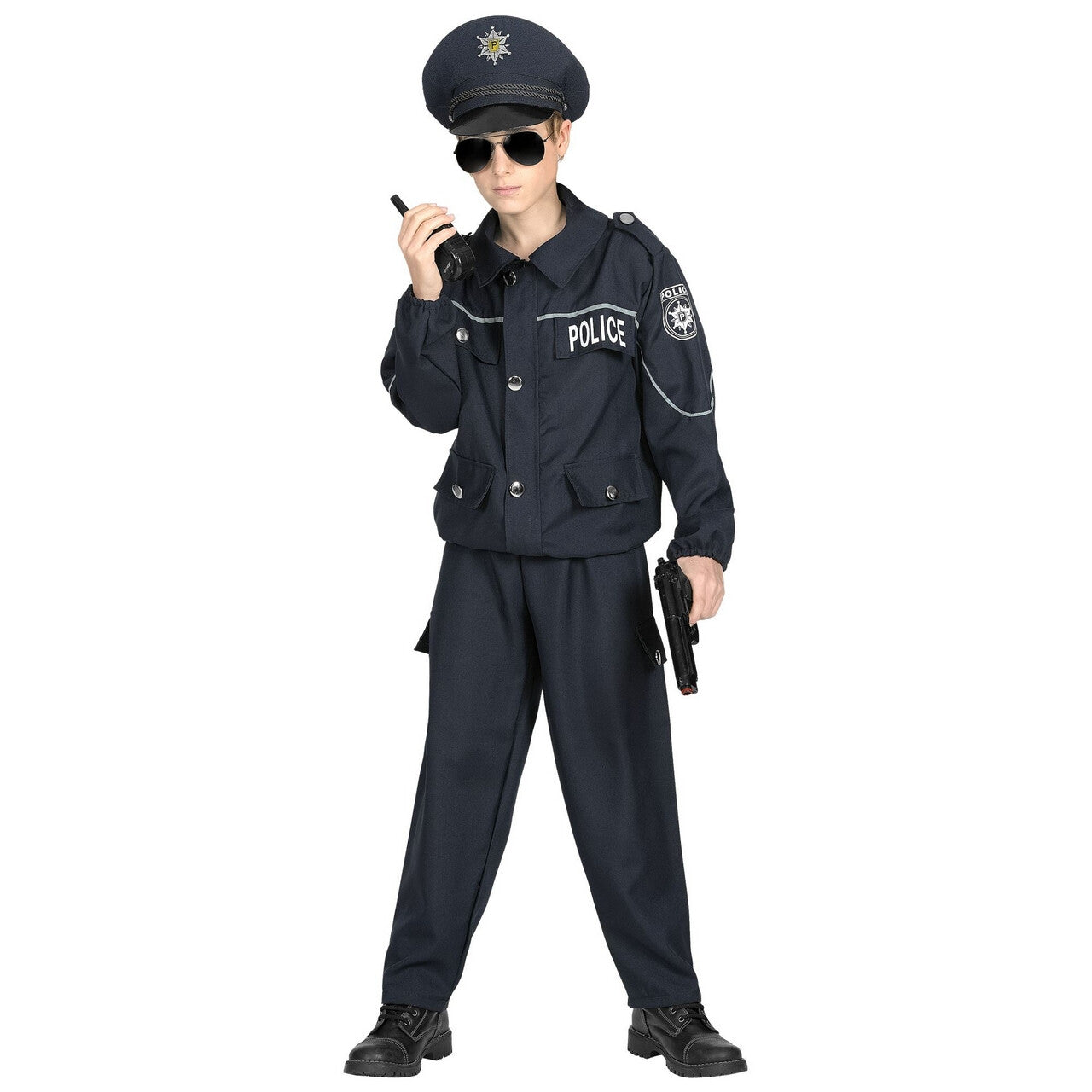 Op deze afbeelding zie je een Kostuums, van het merk Widmann. Politie Agent Rust In De Wijk Jongen Kostuum