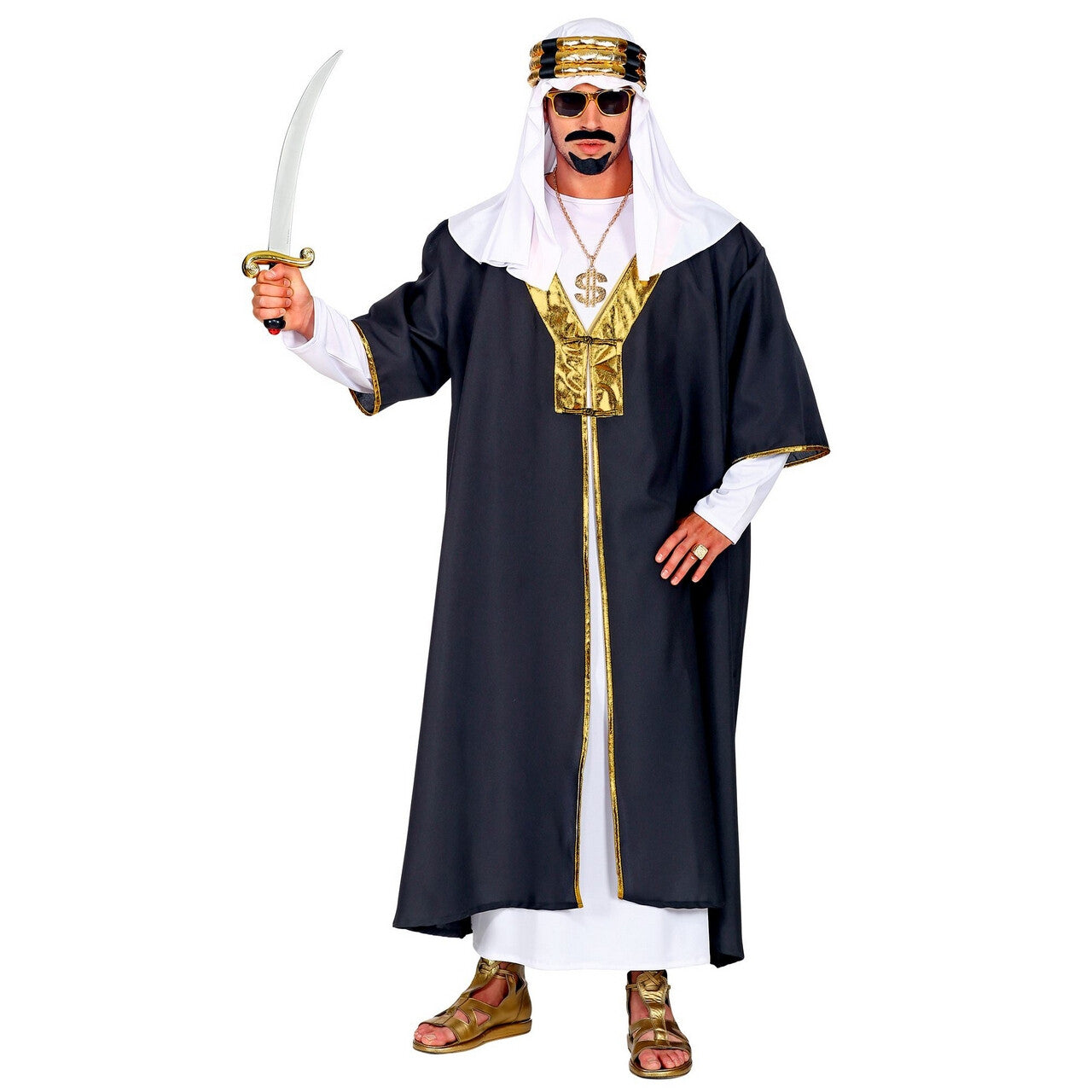 Op deze afbeelding zie je een Kostuums, van het merk Widmann. Sultan Suleiman Oliekan Kostuum