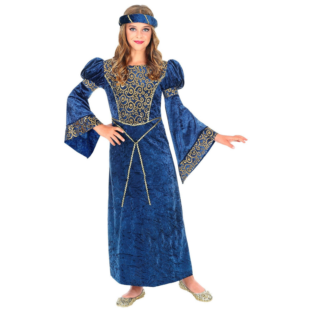 Op deze afbeelding zie je een Kostuums, van het merk Widmann. Hofmeisje Renaissance Gwendolyn Kostuum