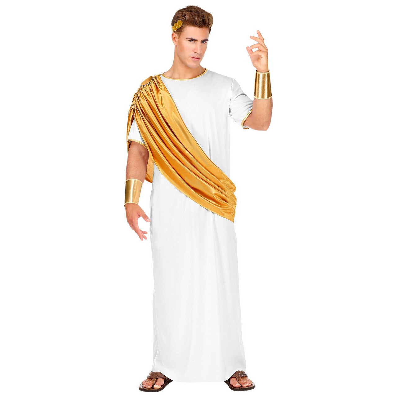Op deze afbeelding zie je een Kostuums, van het merk Widmann. Veni Vidi Vici Caesar Romeinse Keizer Man Kostuum