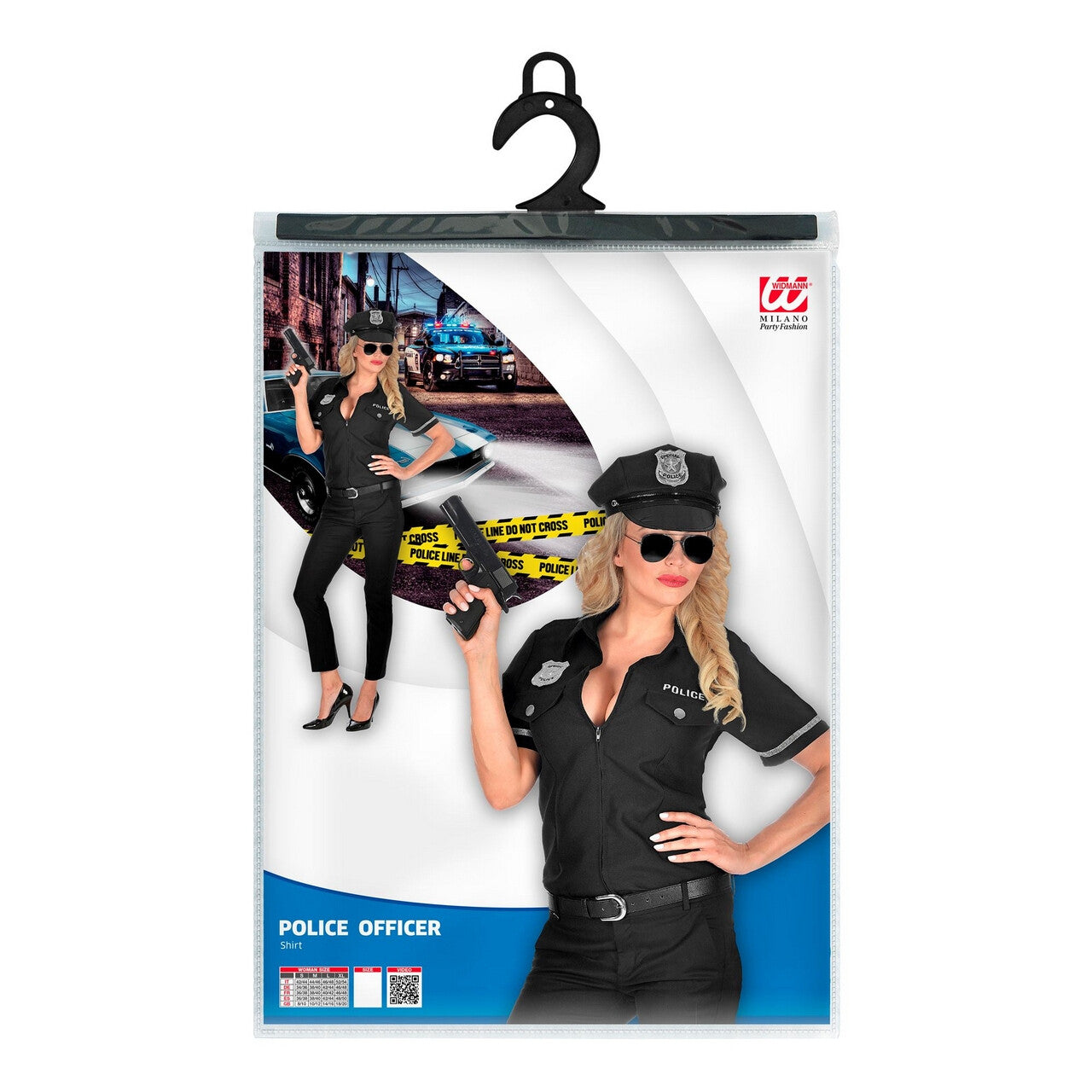 Op deze afbeelding zie je een Kostuums, van het merk Widmann. Uniform Shirt Politie Agente Vrouw