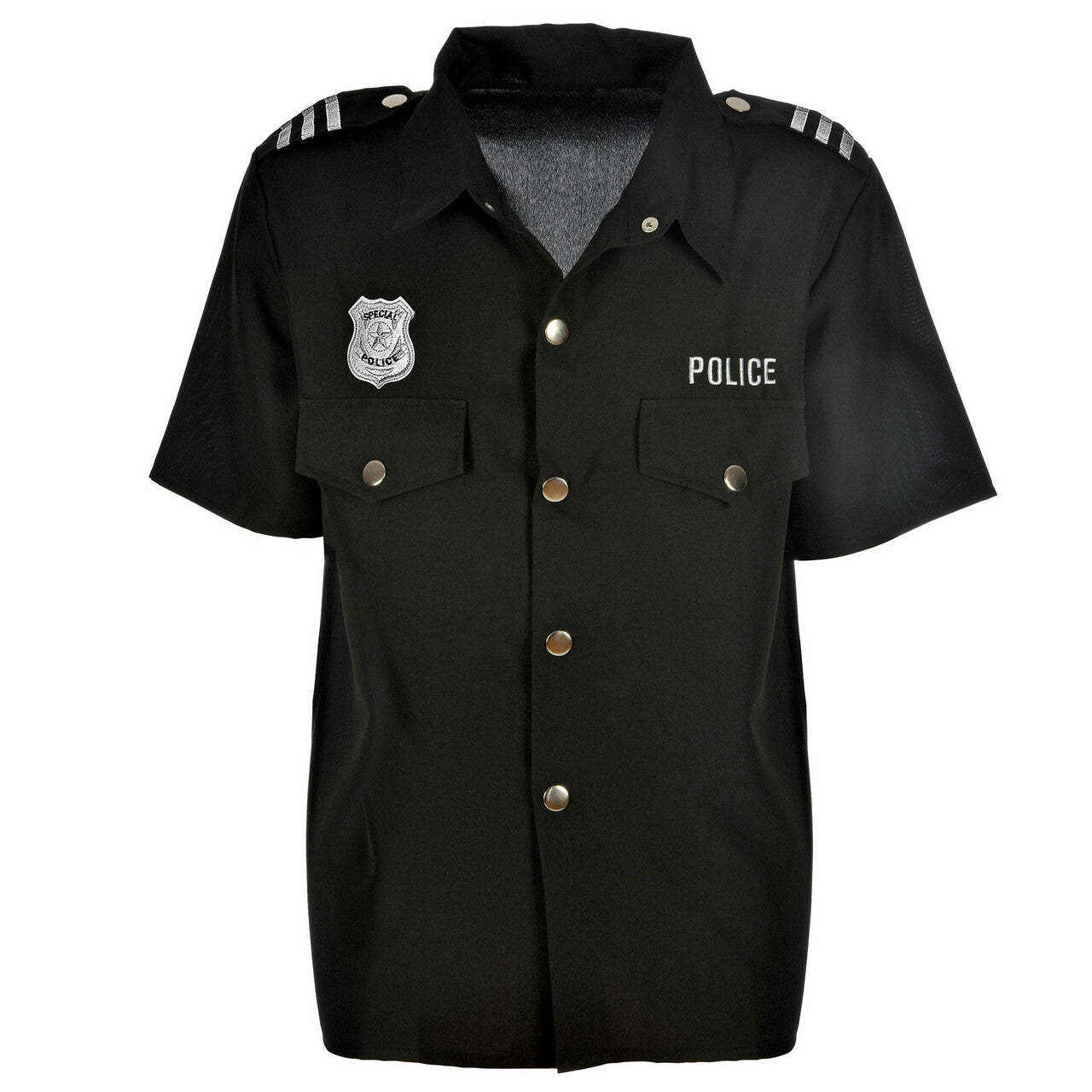 Op deze afbeelding zie je een Kostuums, van het merk Widmann. Uniform Shirt Politie Agent Man