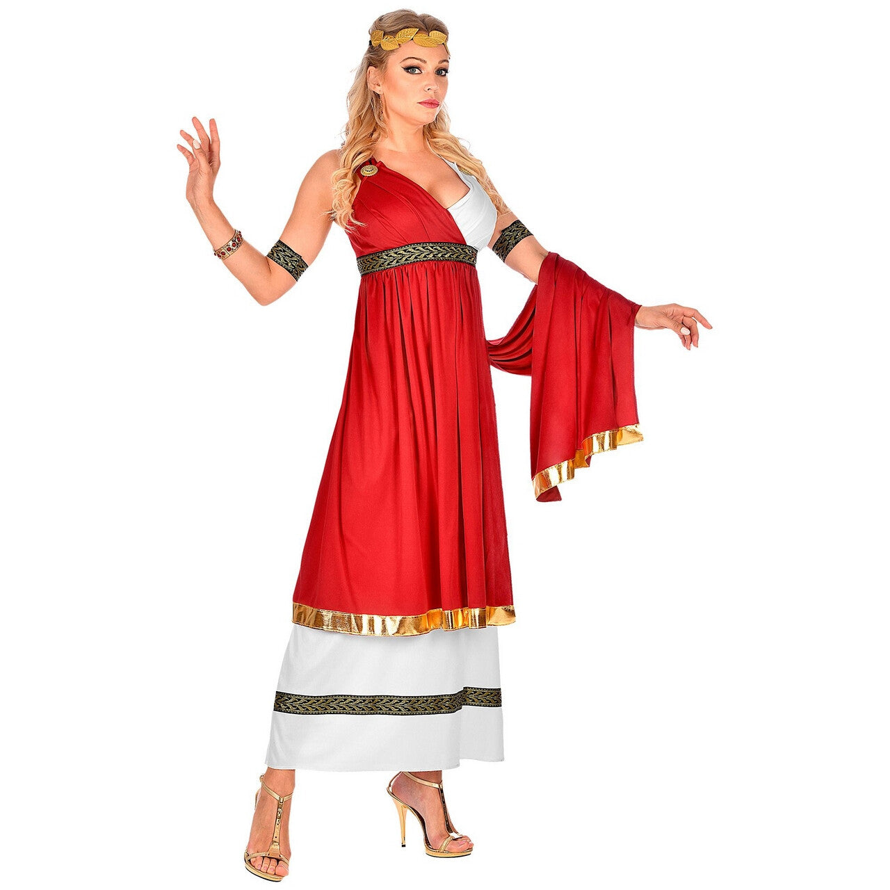 Op deze afbeelding zie je een Kostuums, van het merk Widmann. Romeinse Keizerin Cornelia Cunicula Vrouw Kostuum