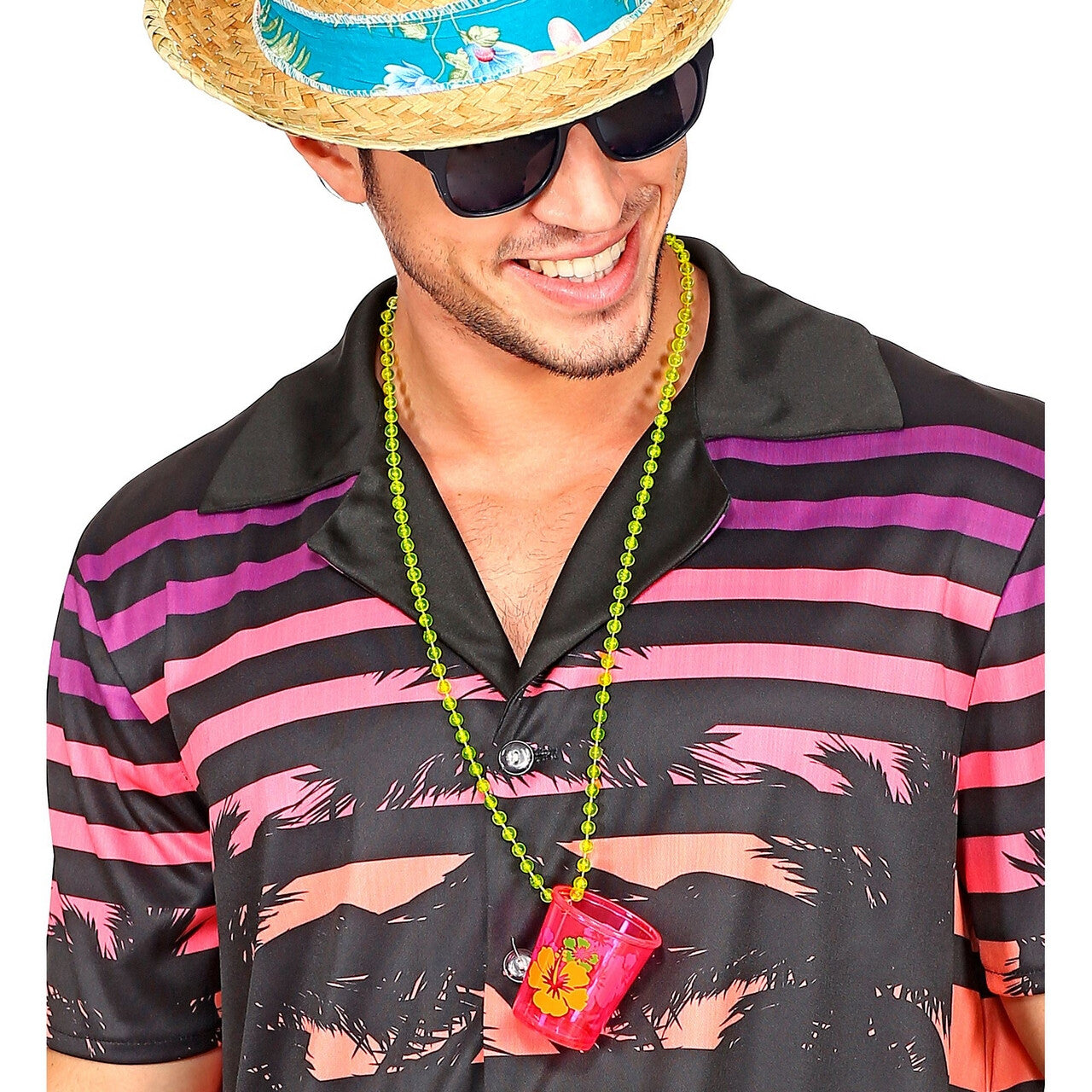 Op deze afbeelding zie je een Accessoires, van het merk Widmann. Ketting Tropische Cocktail Shotglaasje