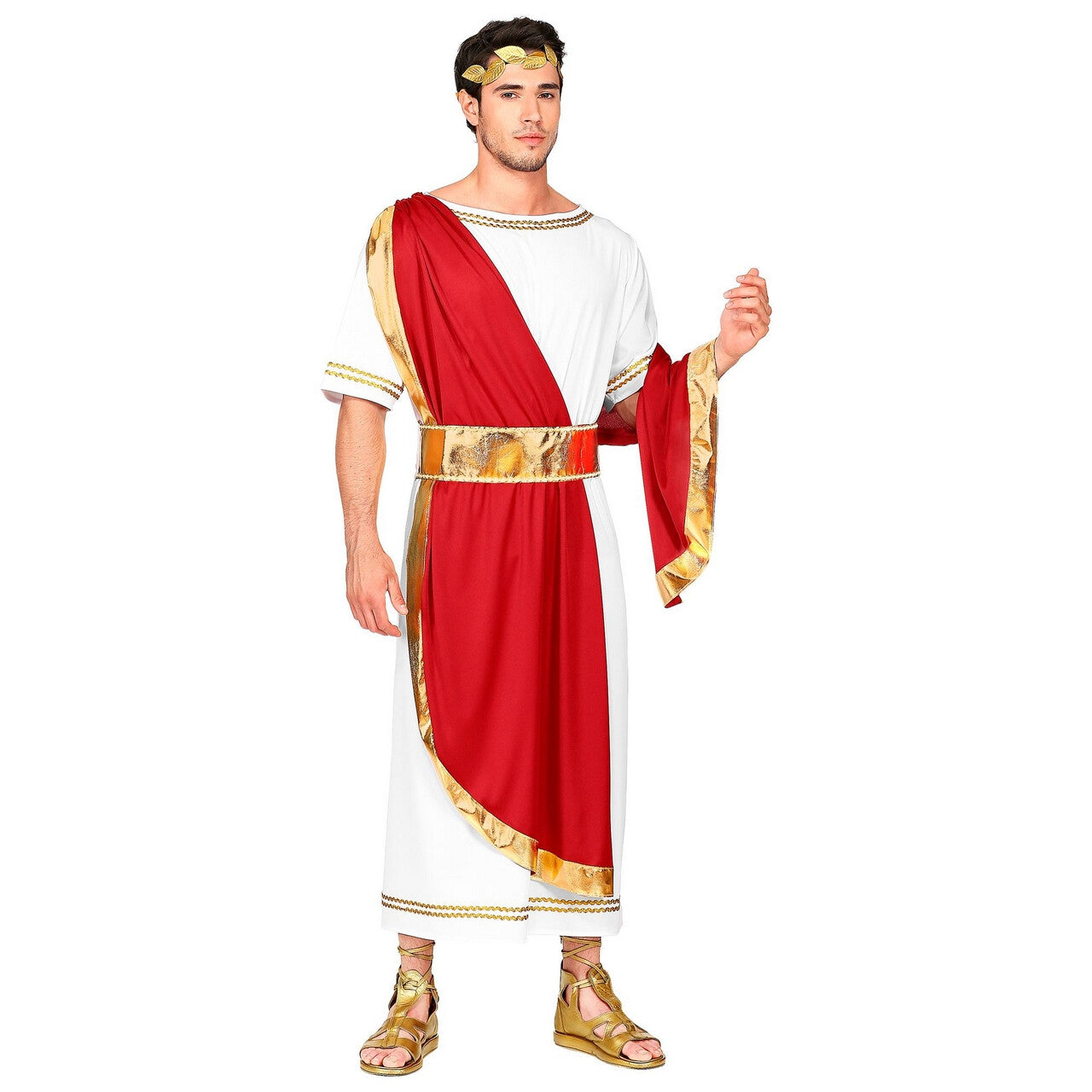 Op deze afbeelding zie je een Kostuums, van het merk Widmann. Romeinse Keizer Cornelius Taurus Man Kostuum