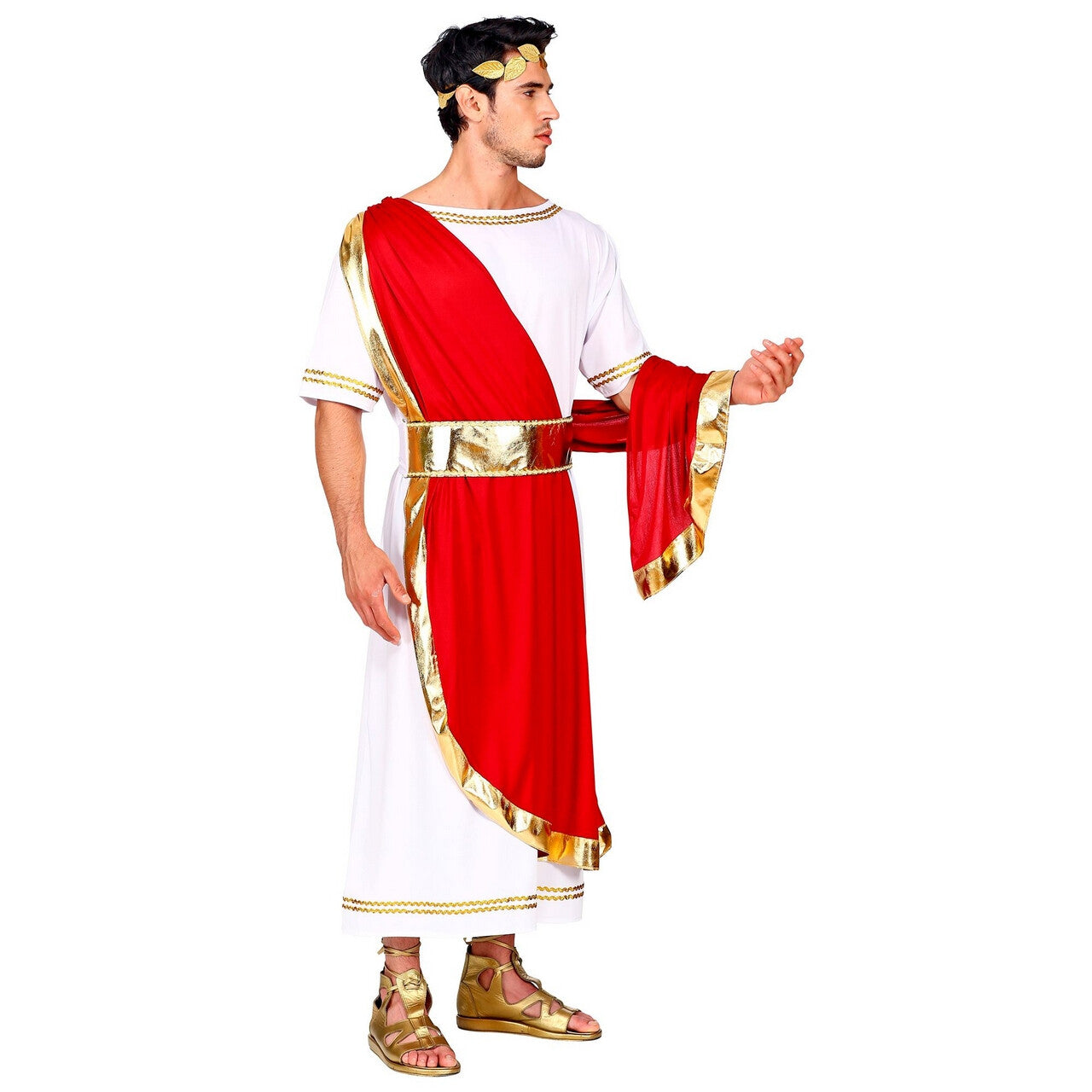Op deze afbeelding zie je een Kostuums, van het merk Widmann. Romeinse Keizer Cornelius Taurus Man Kostuum