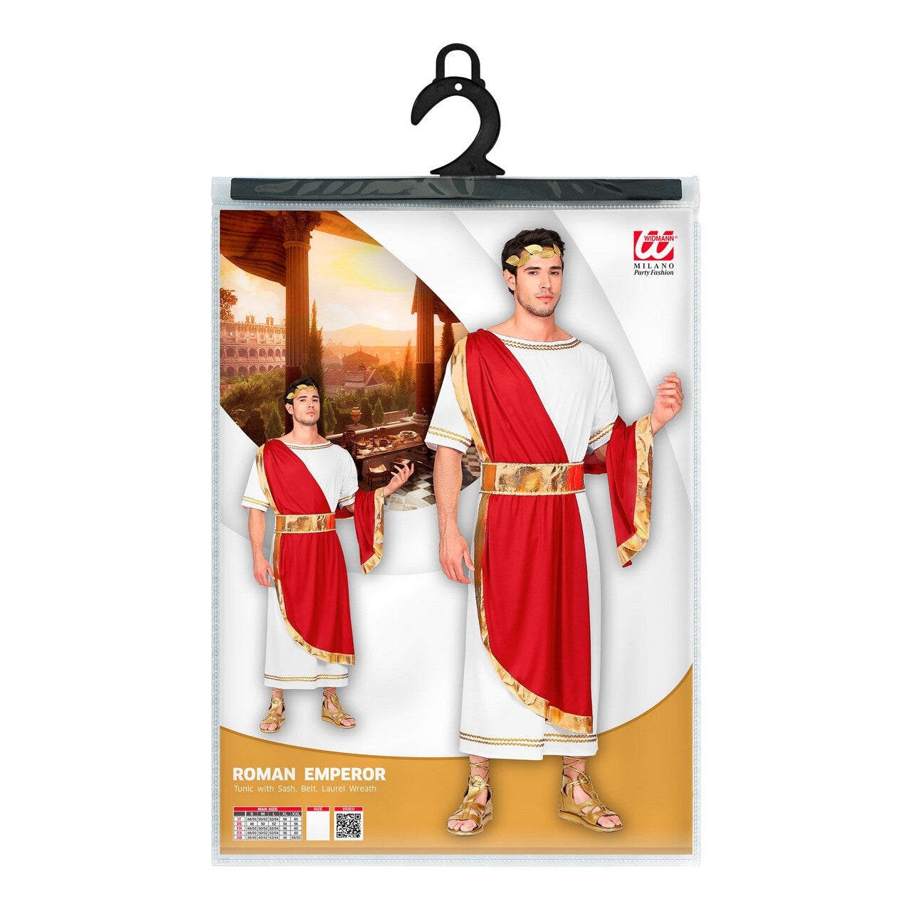 Op deze afbeelding zie je een Kostuums, van het merk Widmann. Romeinse Keizer Cornelius Taurus Man Kostuum