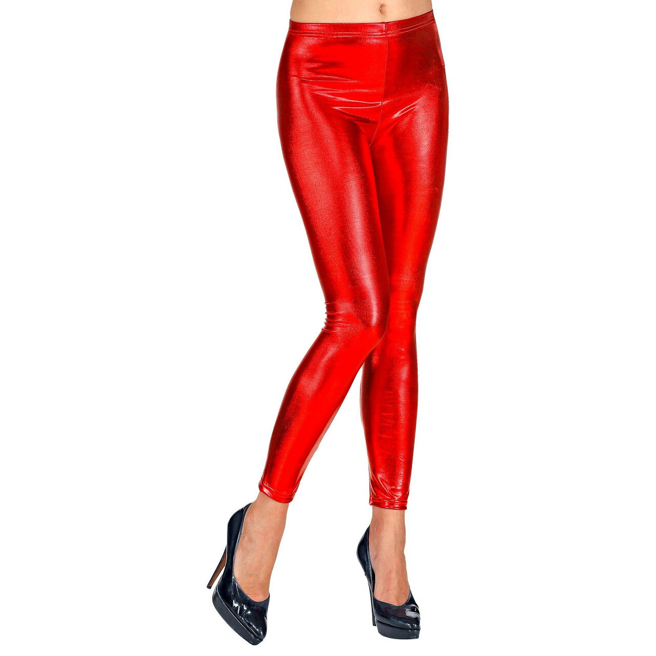 Op deze afbeelding zie je een Accessoires, van het merk Widmann. Metallic Rode Legging Mandy