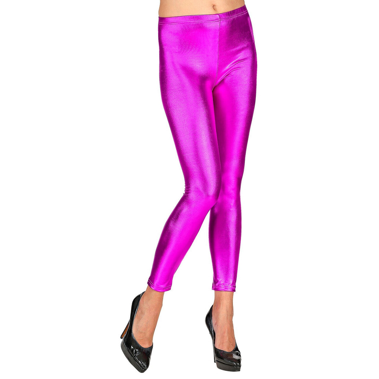 Op deze afbeelding zie je een Accessoires, van het merk Widmann. Metallic Paarse Legging Peggy