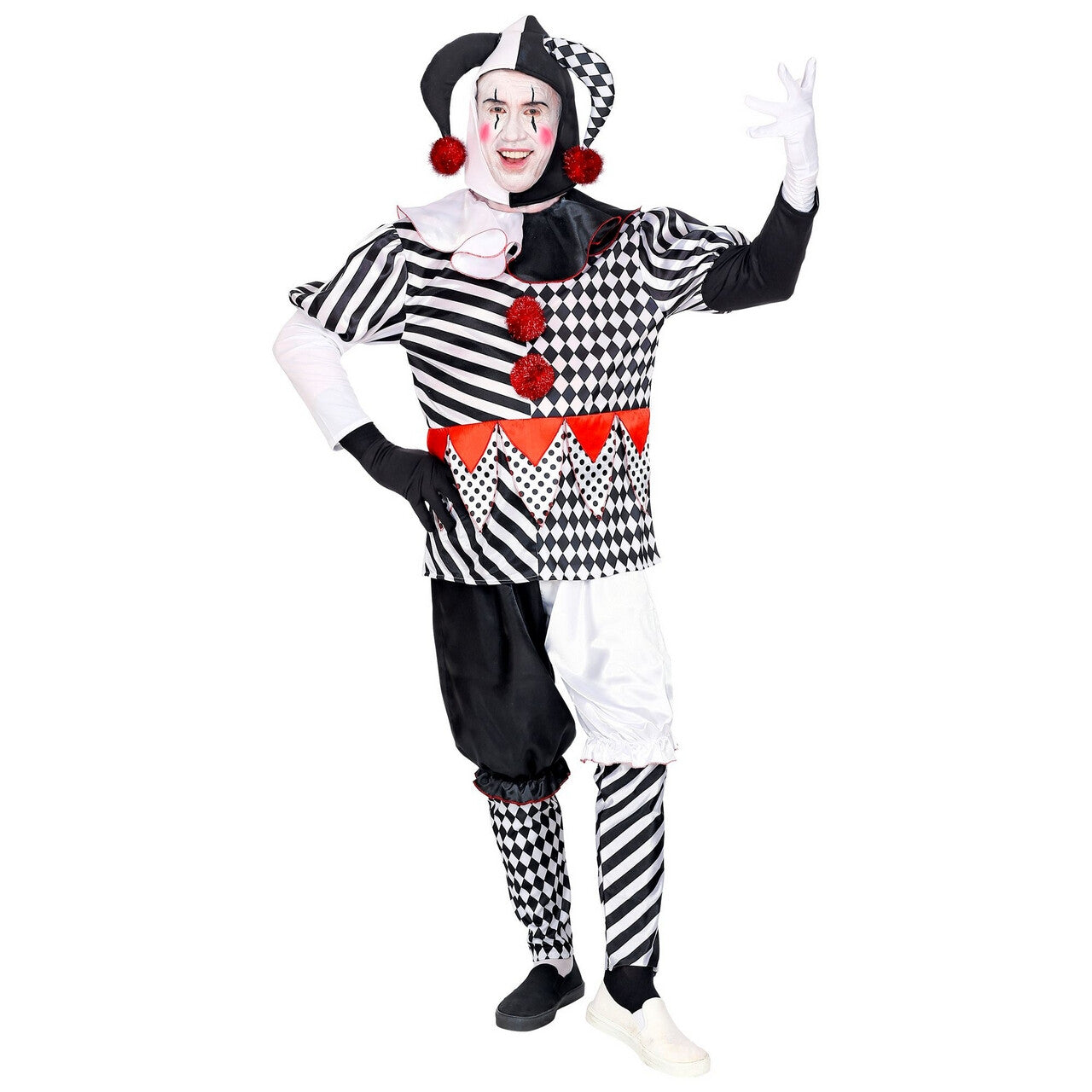 Op deze afbeelding zie je een Kostuums, van het merk Widmann. Paljas Van Het Hof Harlekijn Man Kostuum
